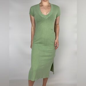 PERFECTWHITETEE Abbey V Neck T Shirt Dress Recycled Cotton Maxi Relaxed‎ Fit